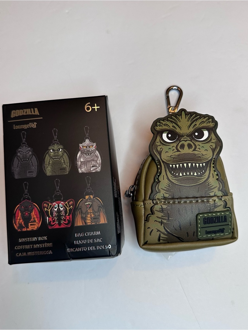 Godzilla Green Mini Backpack Bag Charm by Loungefly